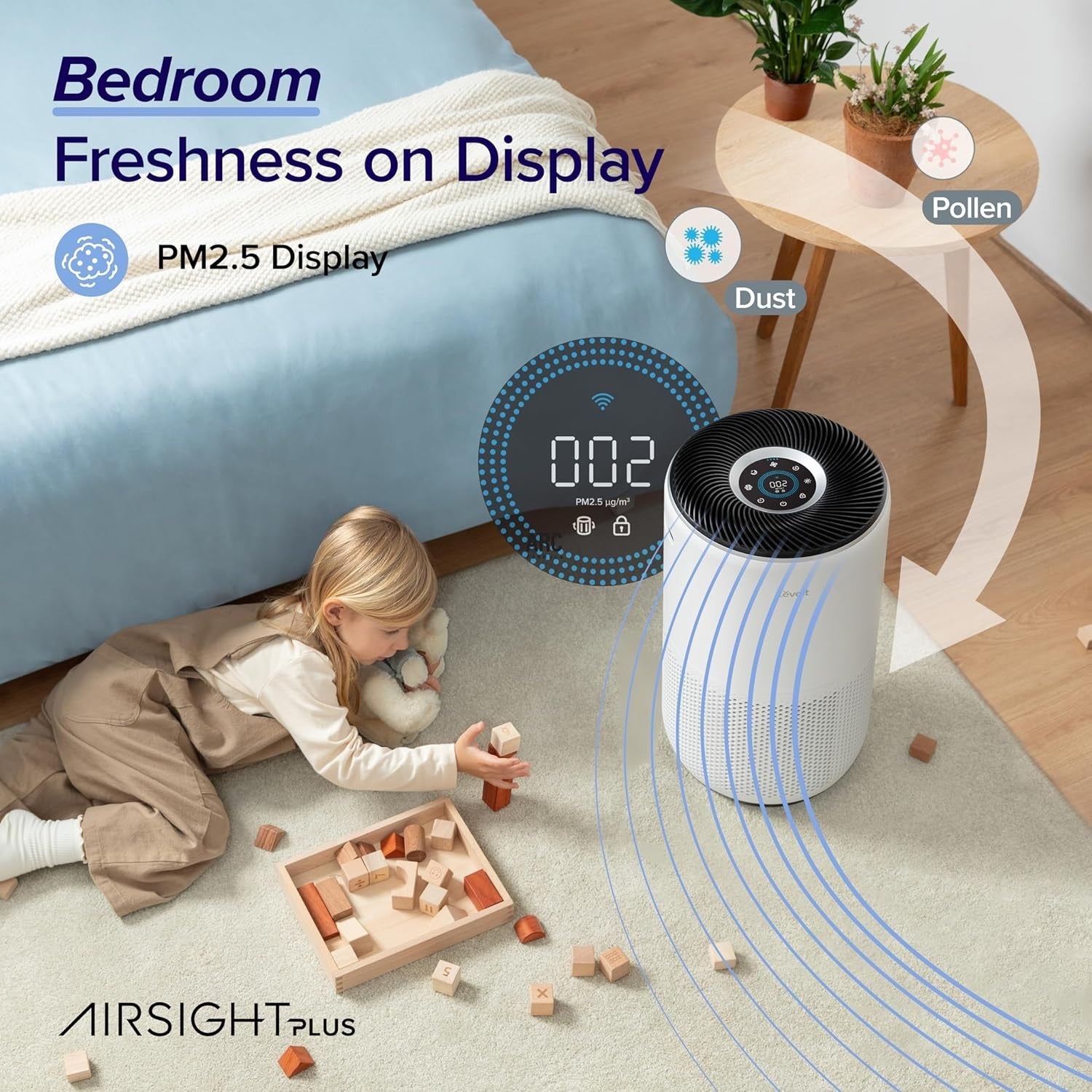 Smart HEPA Air Purifier Large Room 166m² CADR 400 Alexa Auto