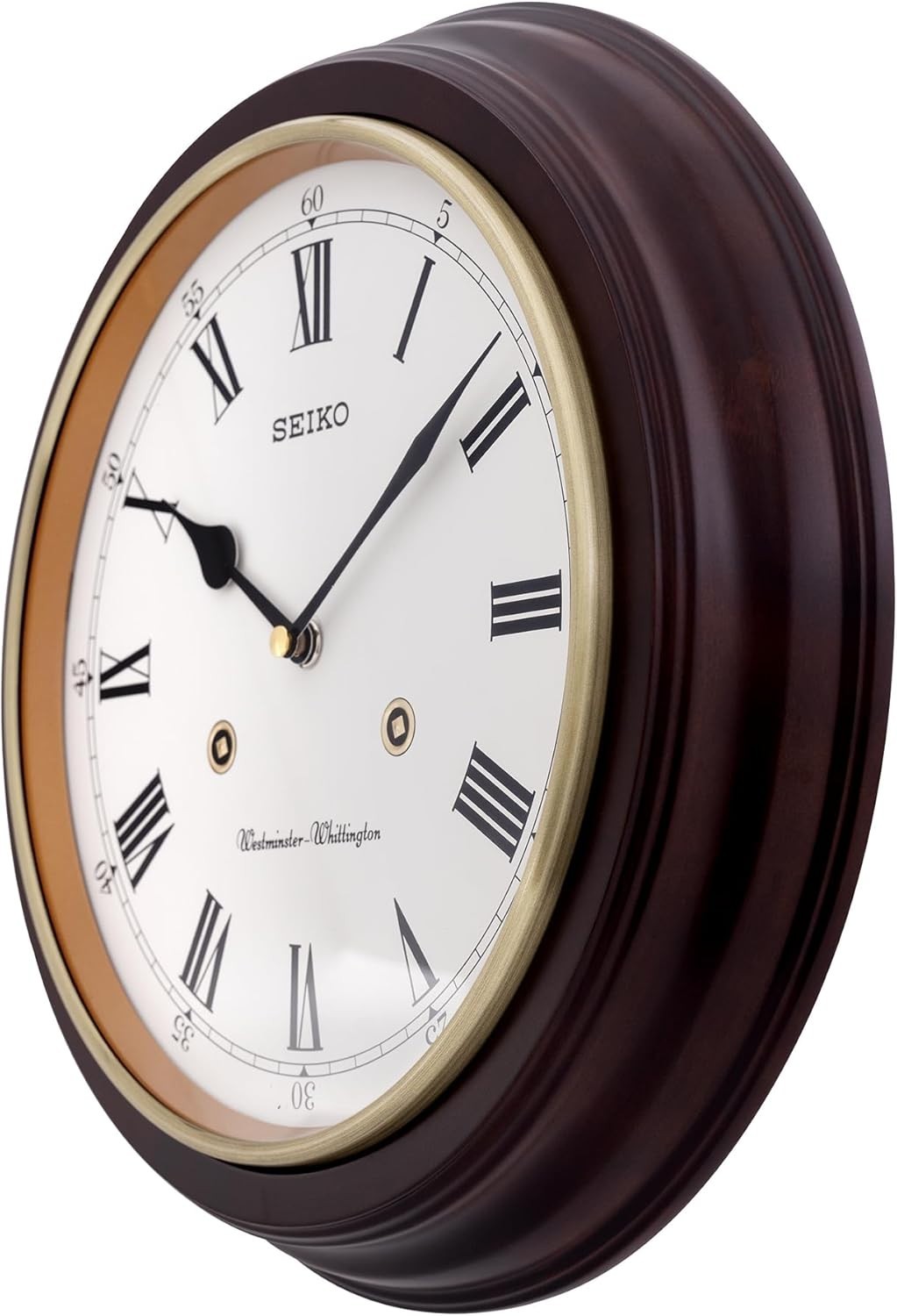 Westminster Chime Wall Clock Silent Quartz Modern Vintage Station Style