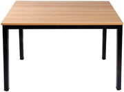 Teak & Black Computer Desk 100x60cm Modern Writing Table for Home Office
