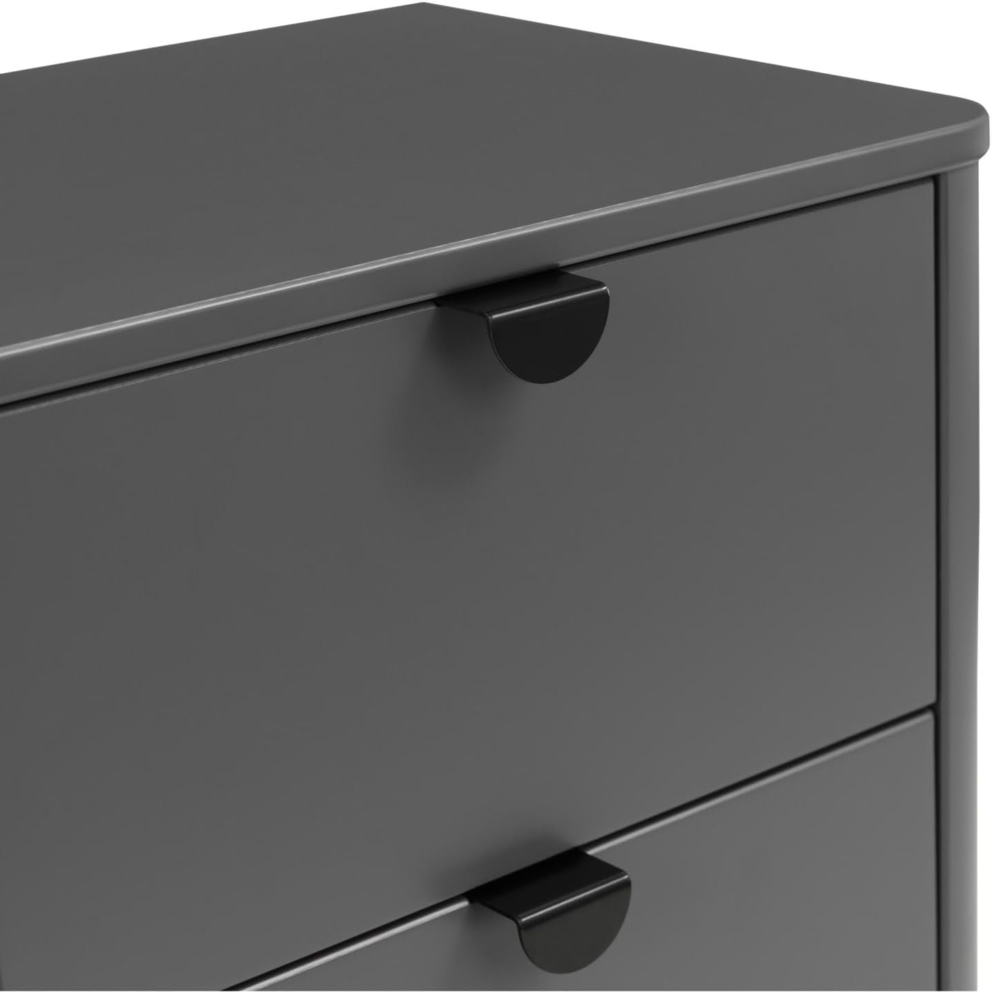 Modern Grey 2 Drawer Bedside Table – Sleek Wooden Nightstand Storage Unit