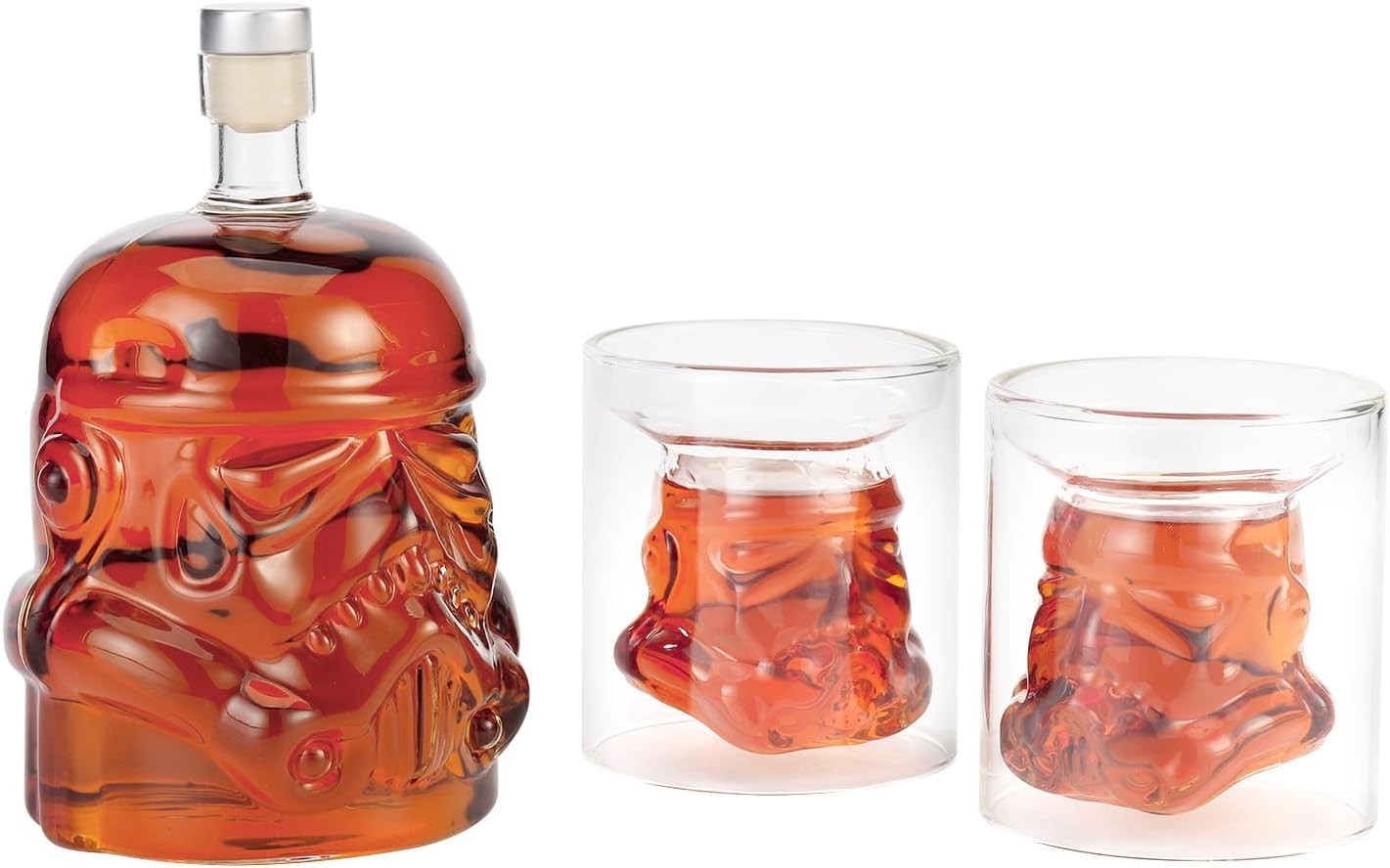 3D Skull Whiskey Decanter Set 750ml with 2 Glasses & Keychain | Men's Gift