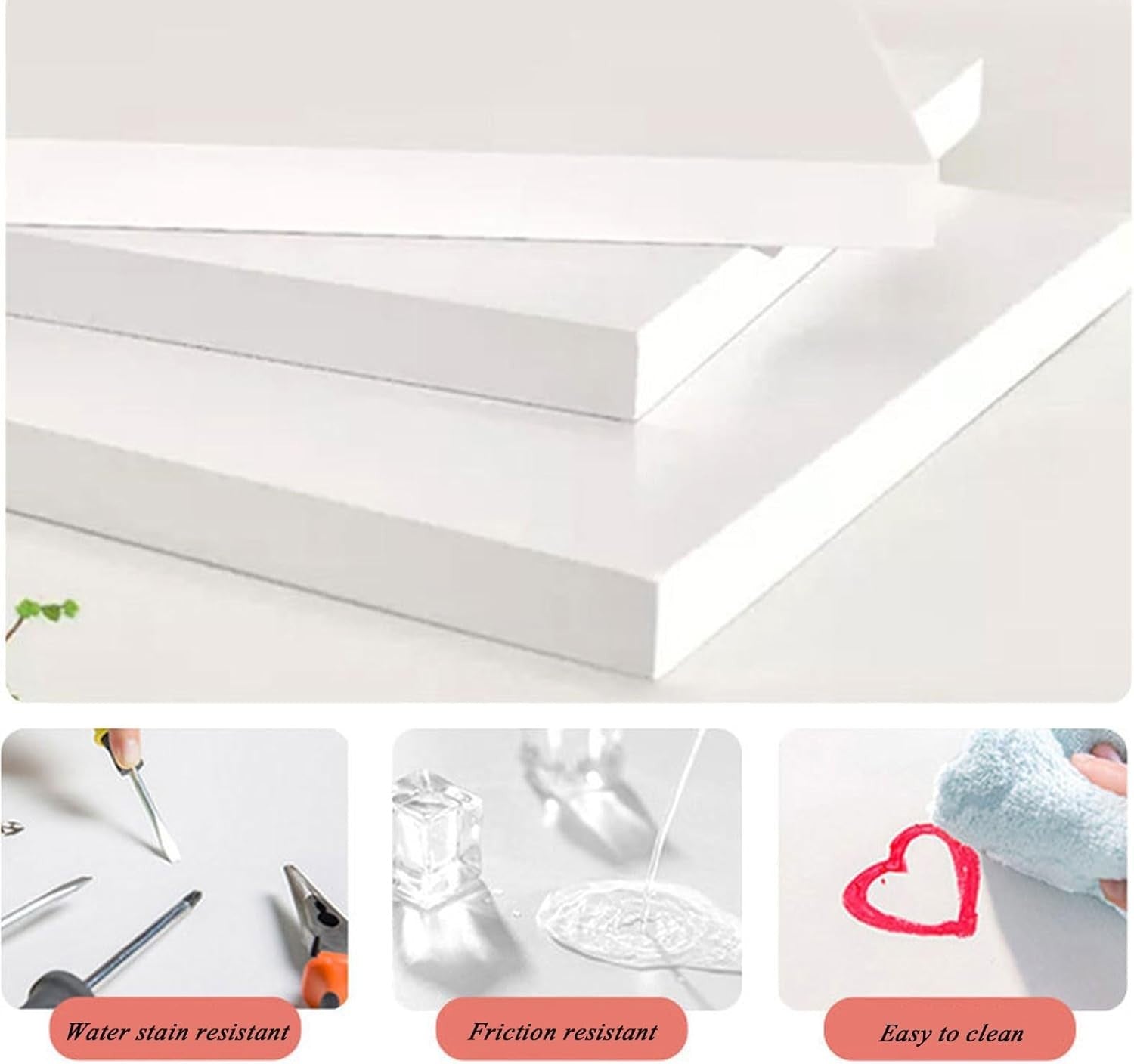 Warm White Vanity Desk Makeup Dressing Table Mirror Set 2 Drawers Bedroom Decor