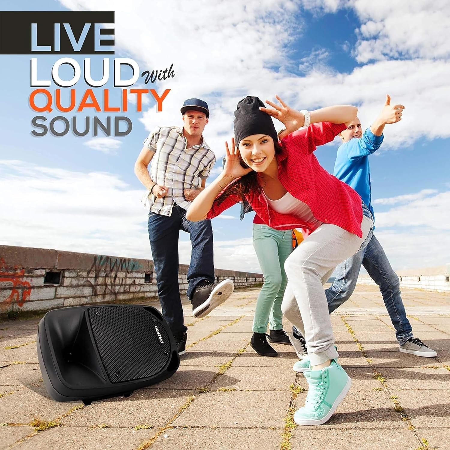 Pyle PA Music Box Portable Karaoke Speaker with Mic & Bluetooth