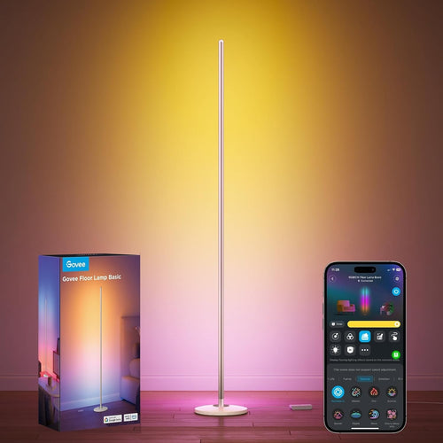 Smart RGBIC Corner Floor Lamp Music Sync App Control Ambient LED Light