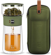 Smart Tea Maker 270ml One Touch Glass Infuser Set with Cup & Case