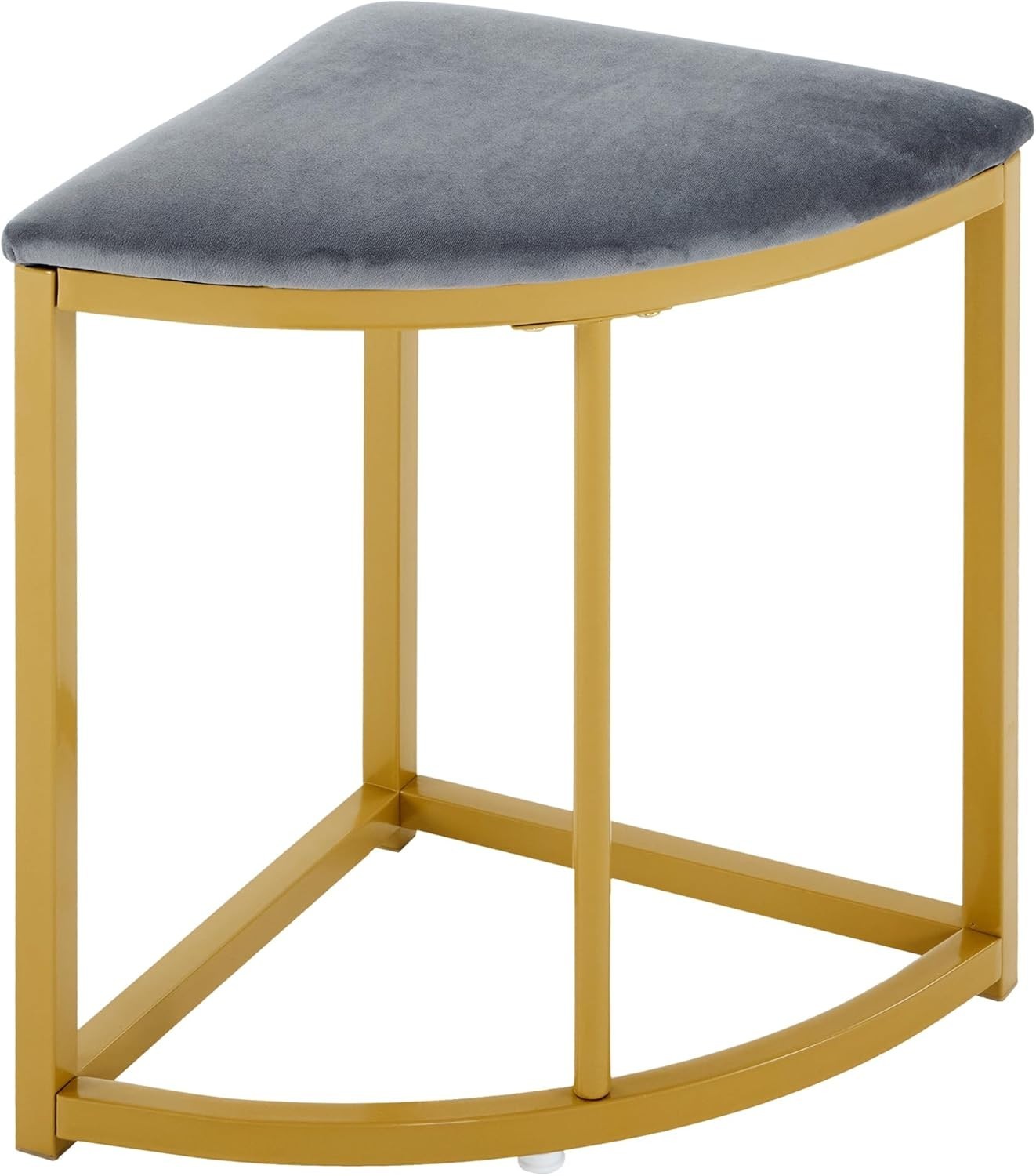 Round Marble Dining Table Set 4 Semi-Circular Stools Space-Saving Chairs