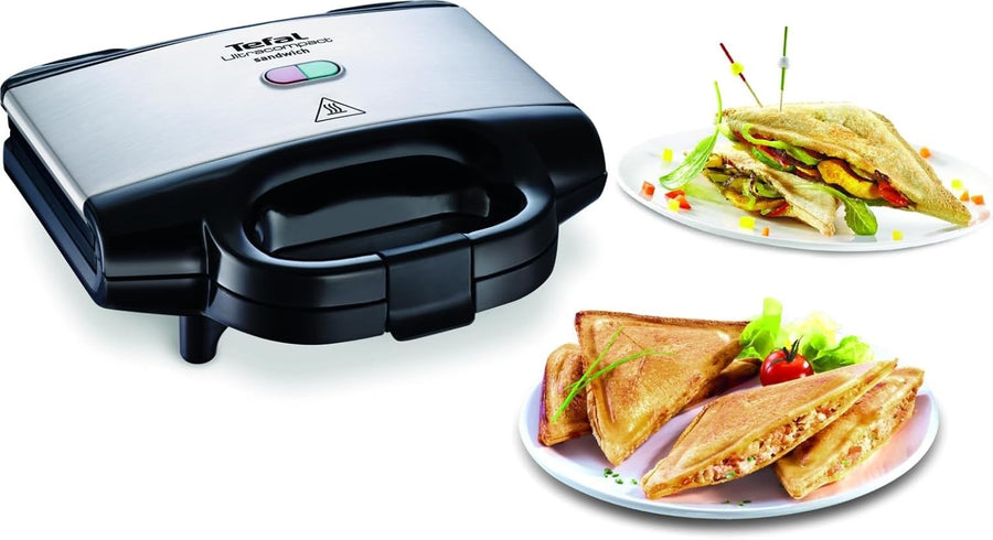 Compact Sandwich Maker Non-Stick 700W Toastie Panini Breakfast Grill