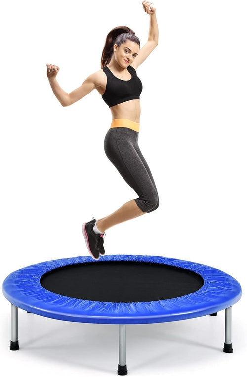 38in Foldable Fitness Rebounder Trampoline Indoor Outdoor 150kg
