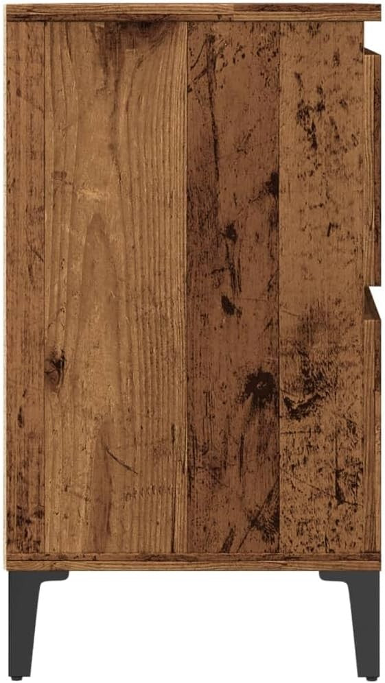 Rustic Oak Bathroom Sink Cabinet Vanity Unit with Drawers Cupboard Storage
