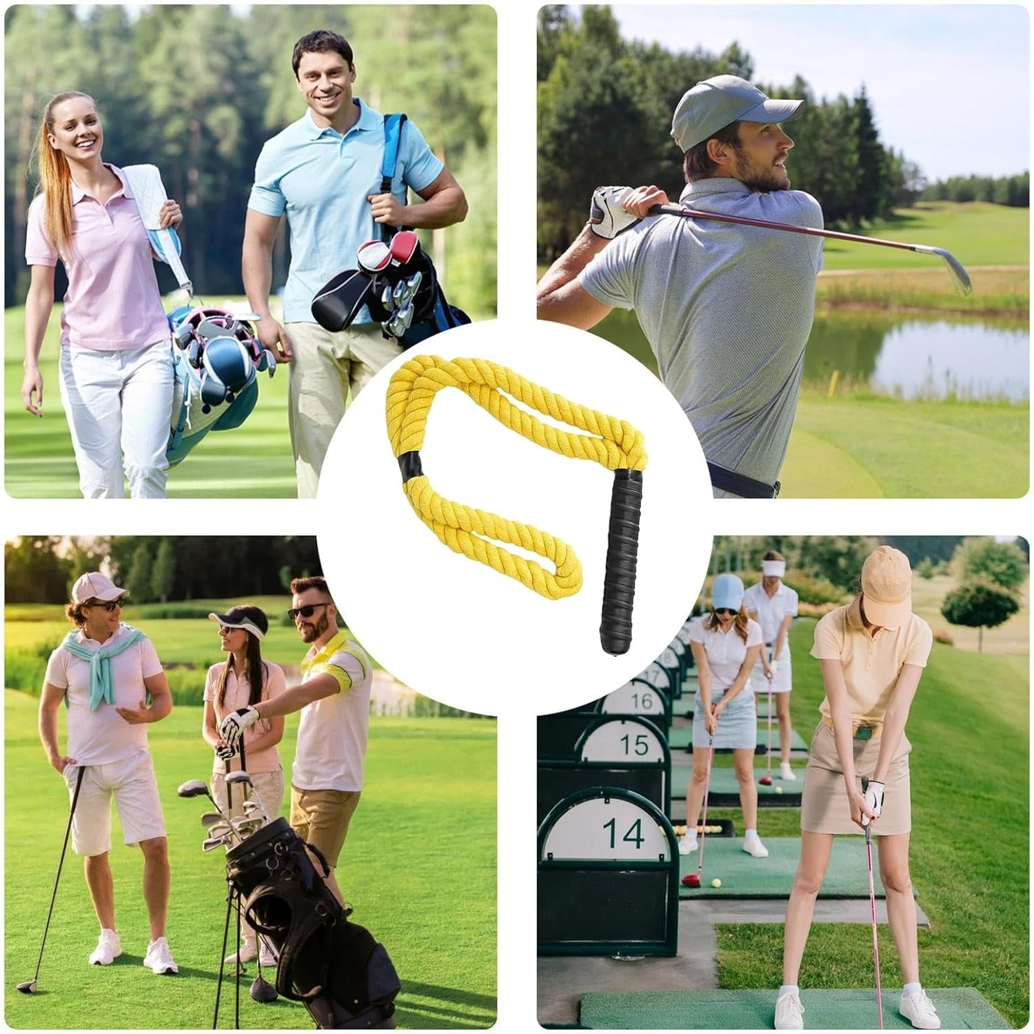 Golf Rope Swing Trainer Tempo Strength Warm Up Power Aid
