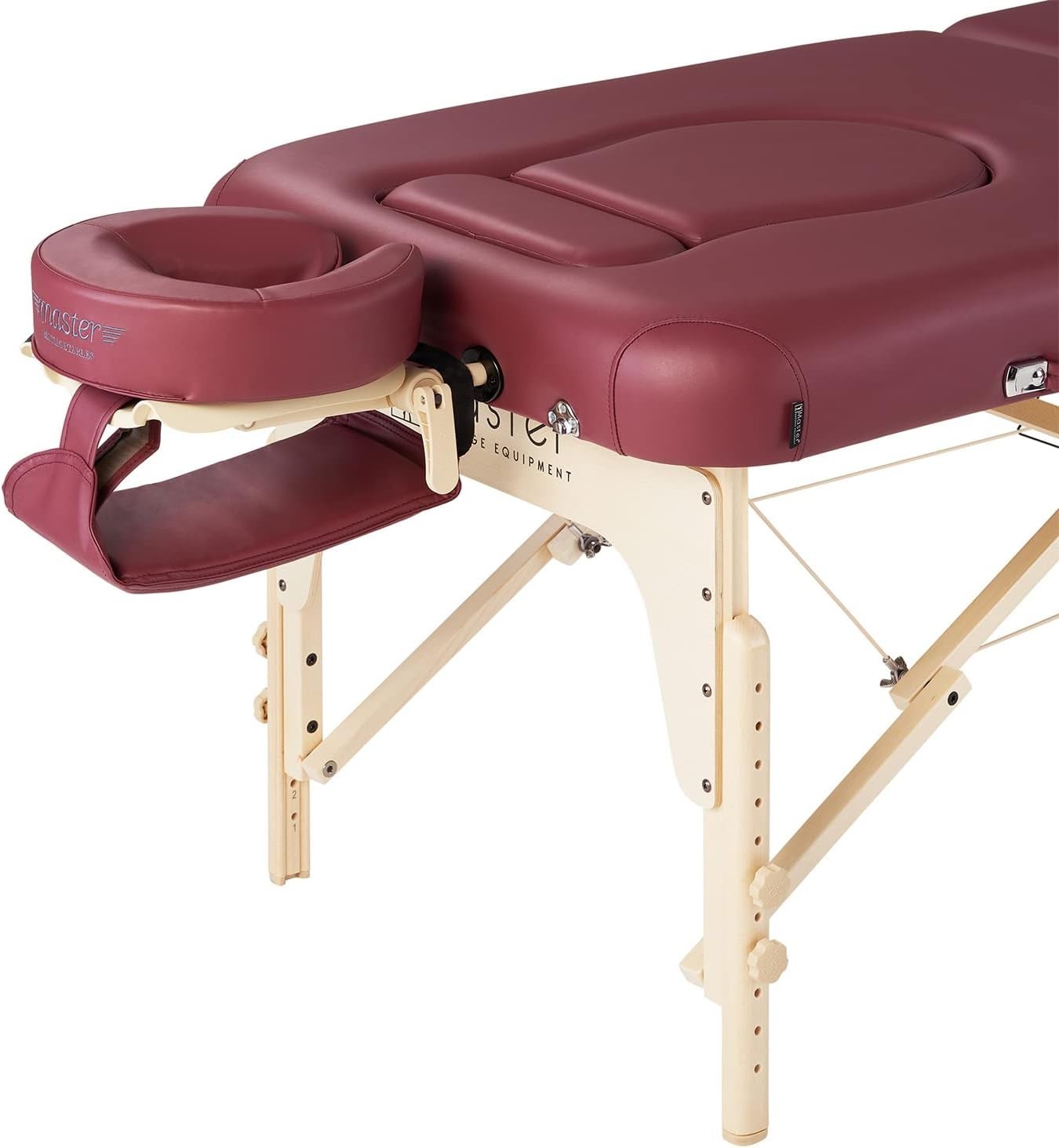 76cm Pregnancy Massage Table Portable Spa Bed with Belly Support Burgundy