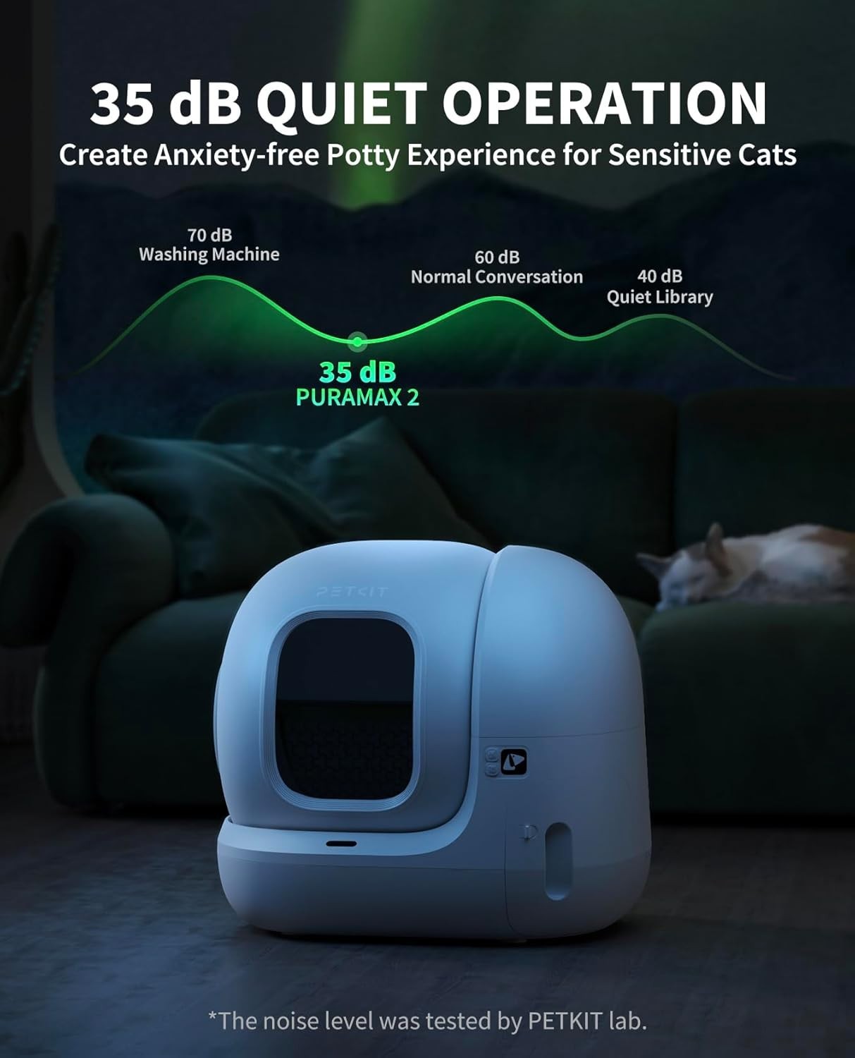 76L Self Cleaning Cat Litter Box App Control Odor Control Multi Cat