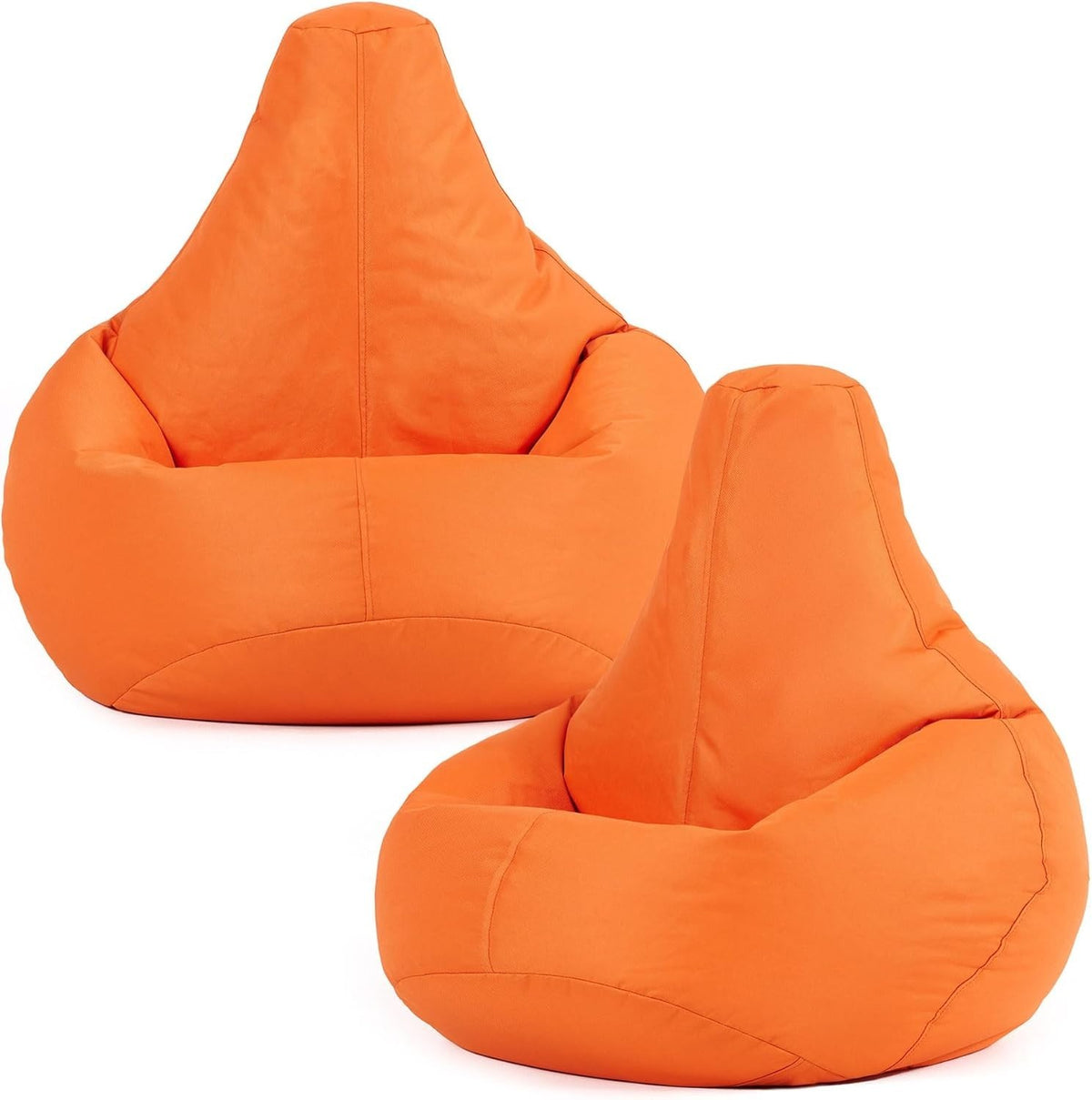 Kids Waterproof Bean Bag Chair 2 Pack Gaming Outdoor Indoor Orange