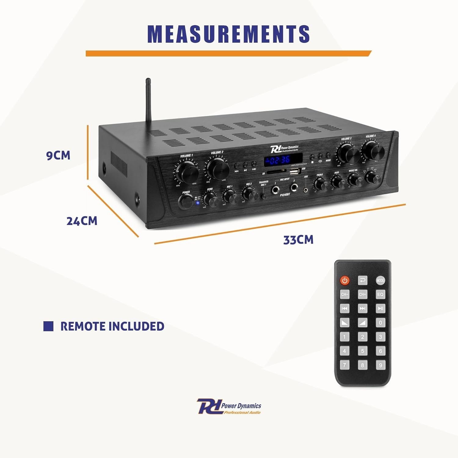 4-Zone HiFi Stereo Amplifier | Bluetooth 4.2 USB FM Optical AUX | 4x100W