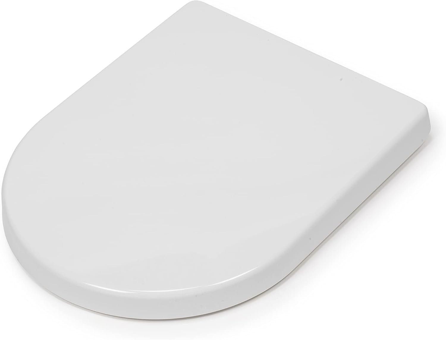 White D-Shape Toilet Seat Quick Release Antibacterial Durable