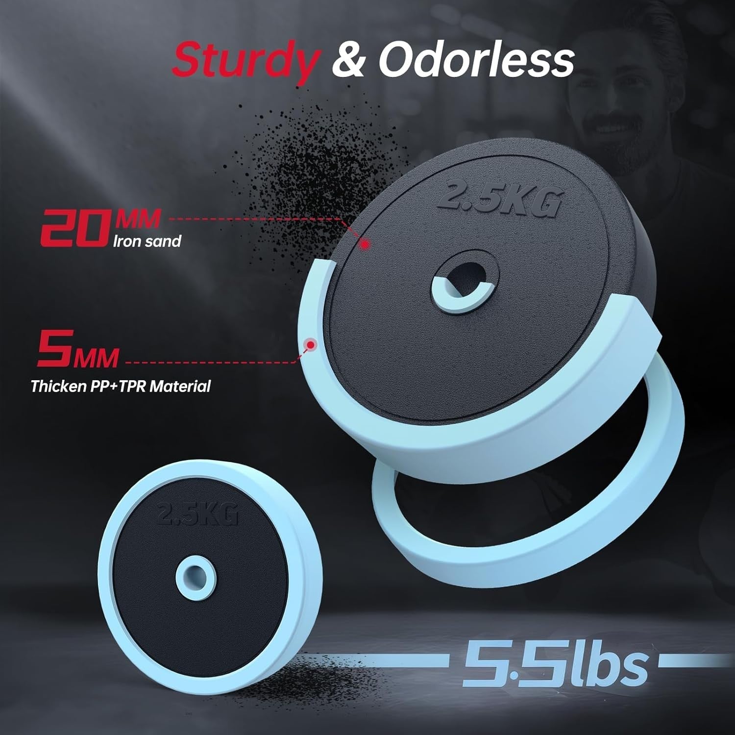 20kg Adjustable Weight Set 4-in-1 Dumbbell Barbell Kettlebell Home Gym