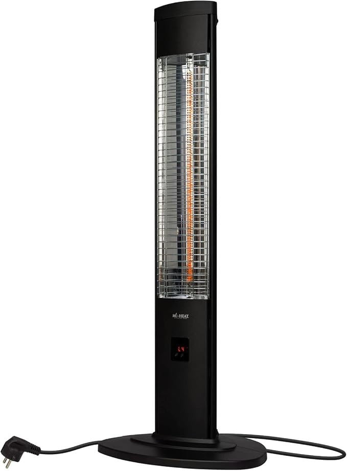 Outdoor Infrared Patio Heater 2000W Remote Control 4 Heat Levels Timer Safe