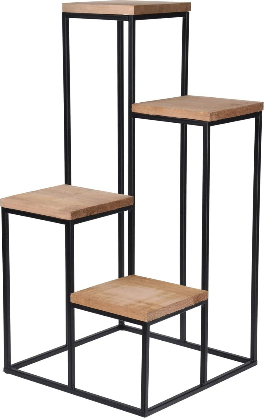 4 Tier Wooden Plant Stand Ladder Shelf Indoor Outdoor Garden Flower Rack