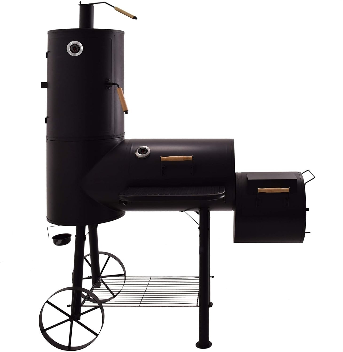 XXL Charcoal Smoker BBQ Grill & Smoker Oven Trolley | Large Outdoor Barbecue