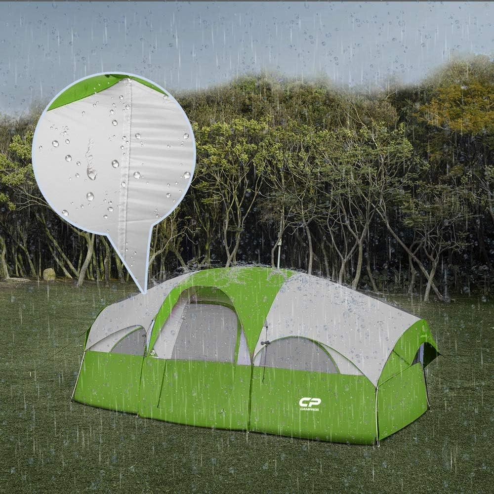 8 Person Camping Tent Waterproof Windproof Family w/ Divider