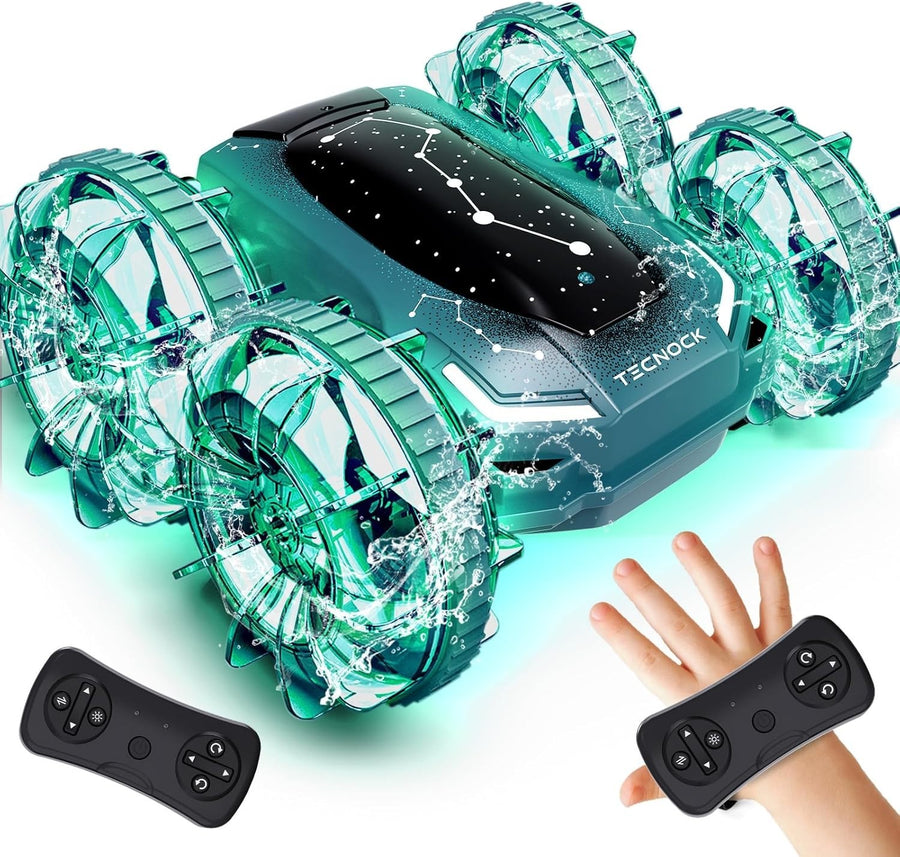 Amphibious 4WD Gesture RC Car Boat 60min Play Magnetic Charge Kids Gift