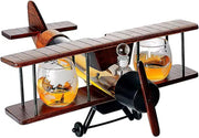 Luxury Airplane Whiskey Decanter Set 1000ml with Glasses | Aviation Gift for Men