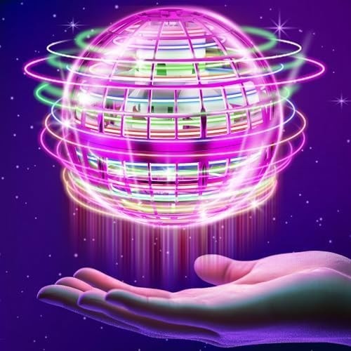 Flying Orb Ball Drone 2025 RGB Hover Spinner UFO Boomerang Toy for Kids 6+