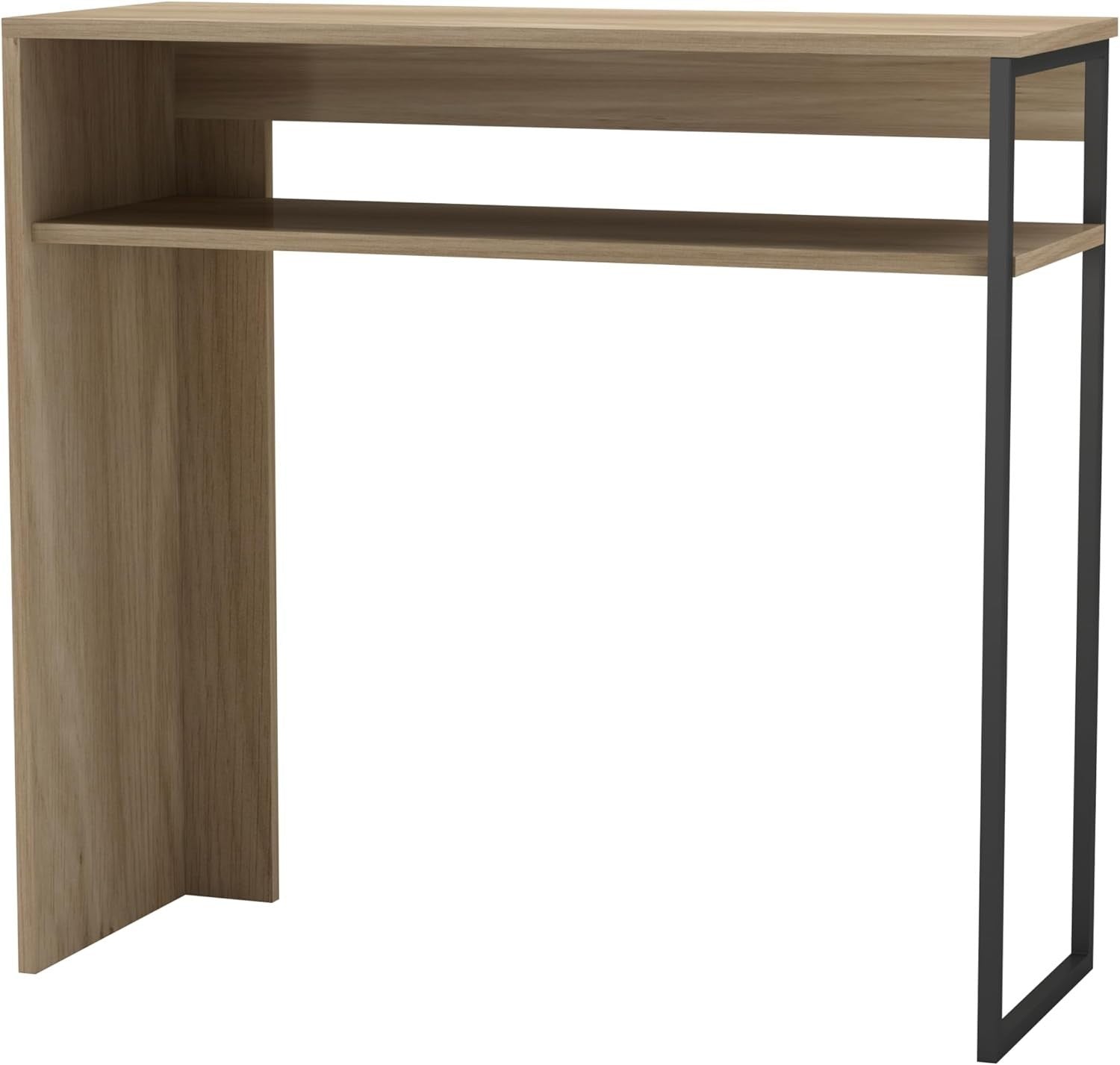 Stylish 80cm Wooden Console Table with Storage Shelf for Hallway & Living Room