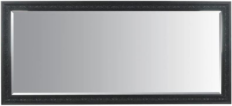Antique Full Length Wall Mirror 160x73cm Black Bevelled Glass Classic Design