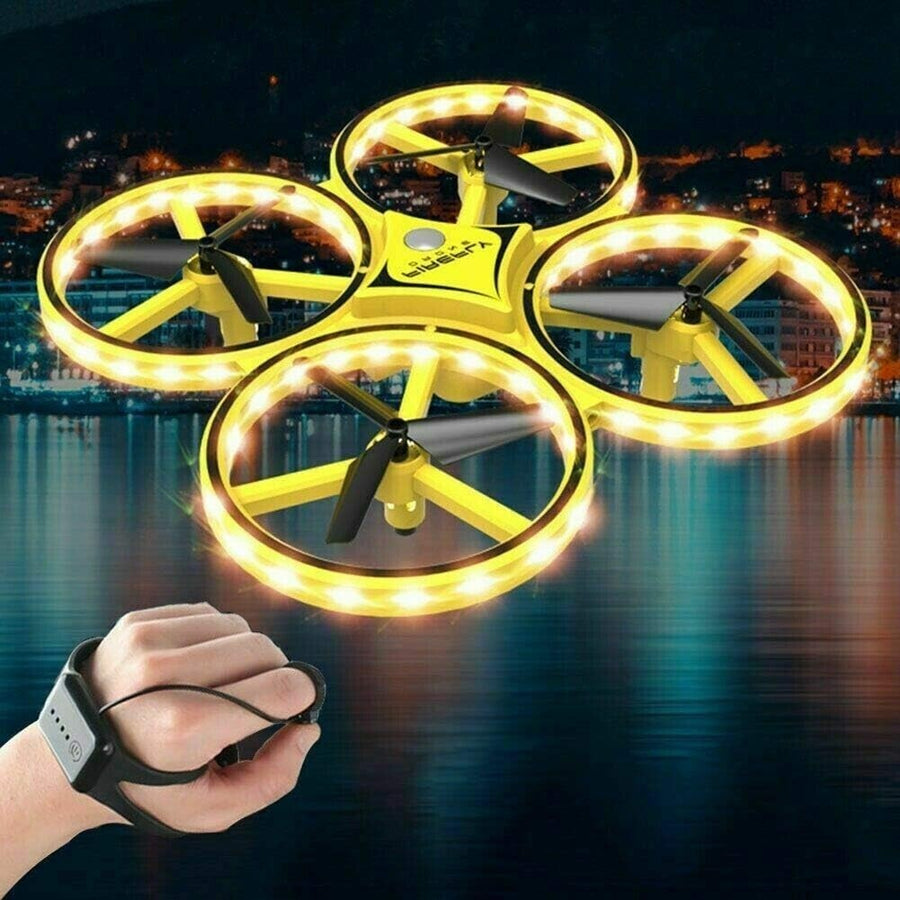 Hand-Controlled UFO Drone Toy for Kids with LED & USB Charging