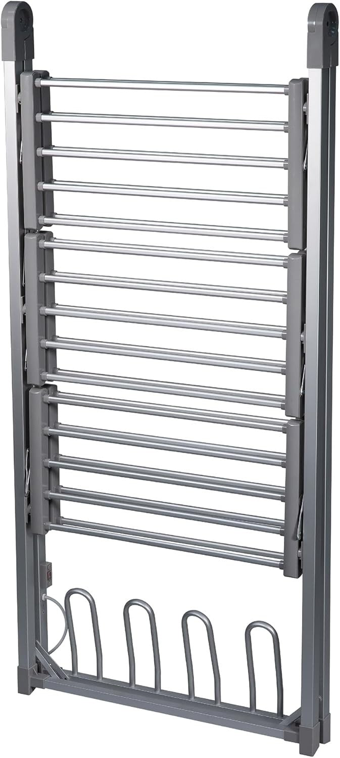 Heated Clothes Airer 3 Tier Electric Folding Drying Rack Indoor Energy