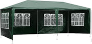 6x3M Green Outdoor Garden Marquee Waterproof PE Party Tent with Sidewalls