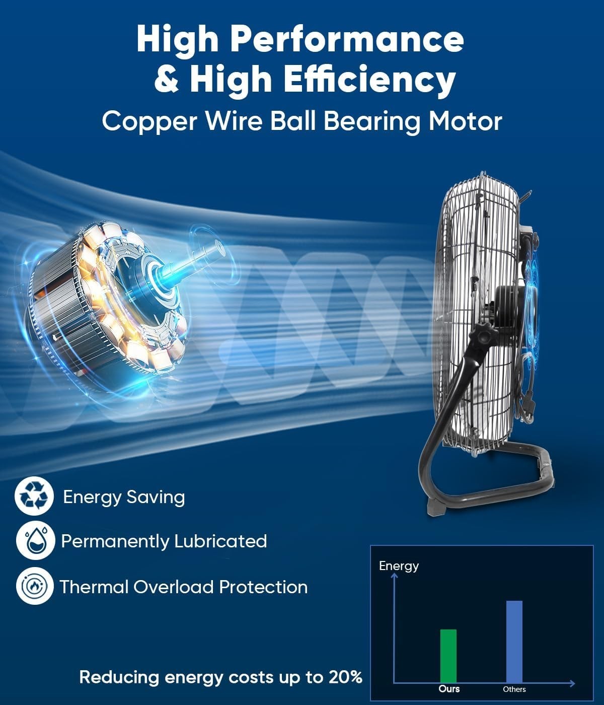 Black 6-Inch USB Desk Fan – 3-Speed Quiet Metal Cooling Fan for Office & Home