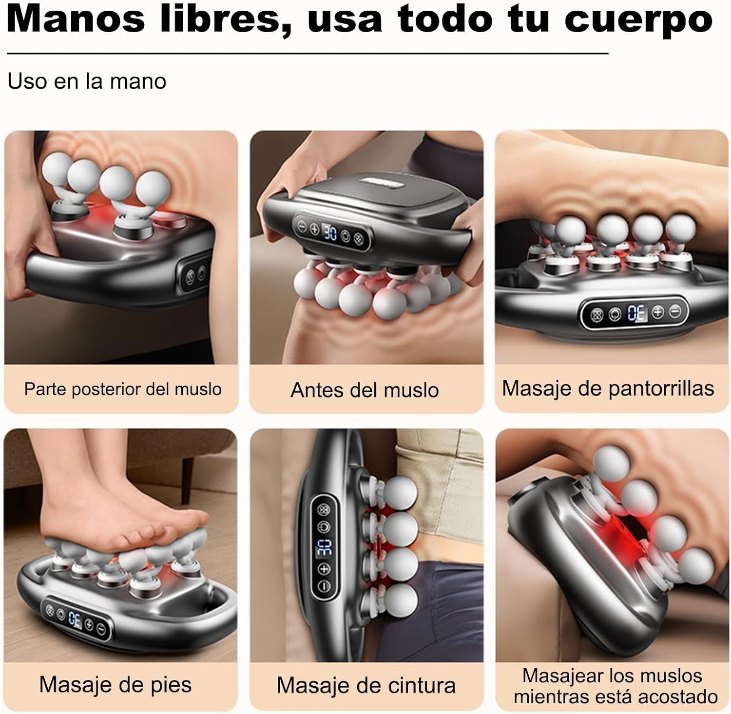 16 Head Deep Tissue Massage Gun Large Area Muscle Relief 30 Speeds Quiet