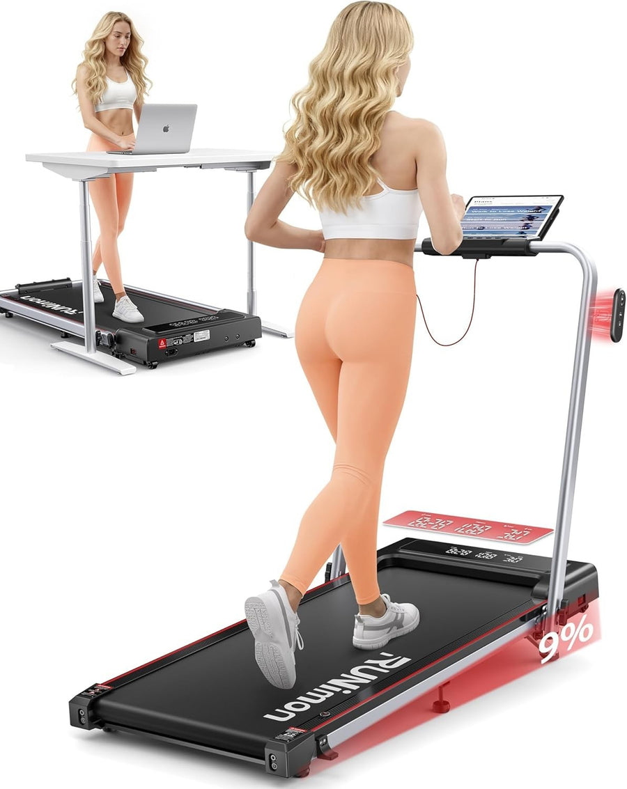 Foldable 6-in-1 Treadmill 2.5HP Incline 1-12KM/H Home Office Walking Pad