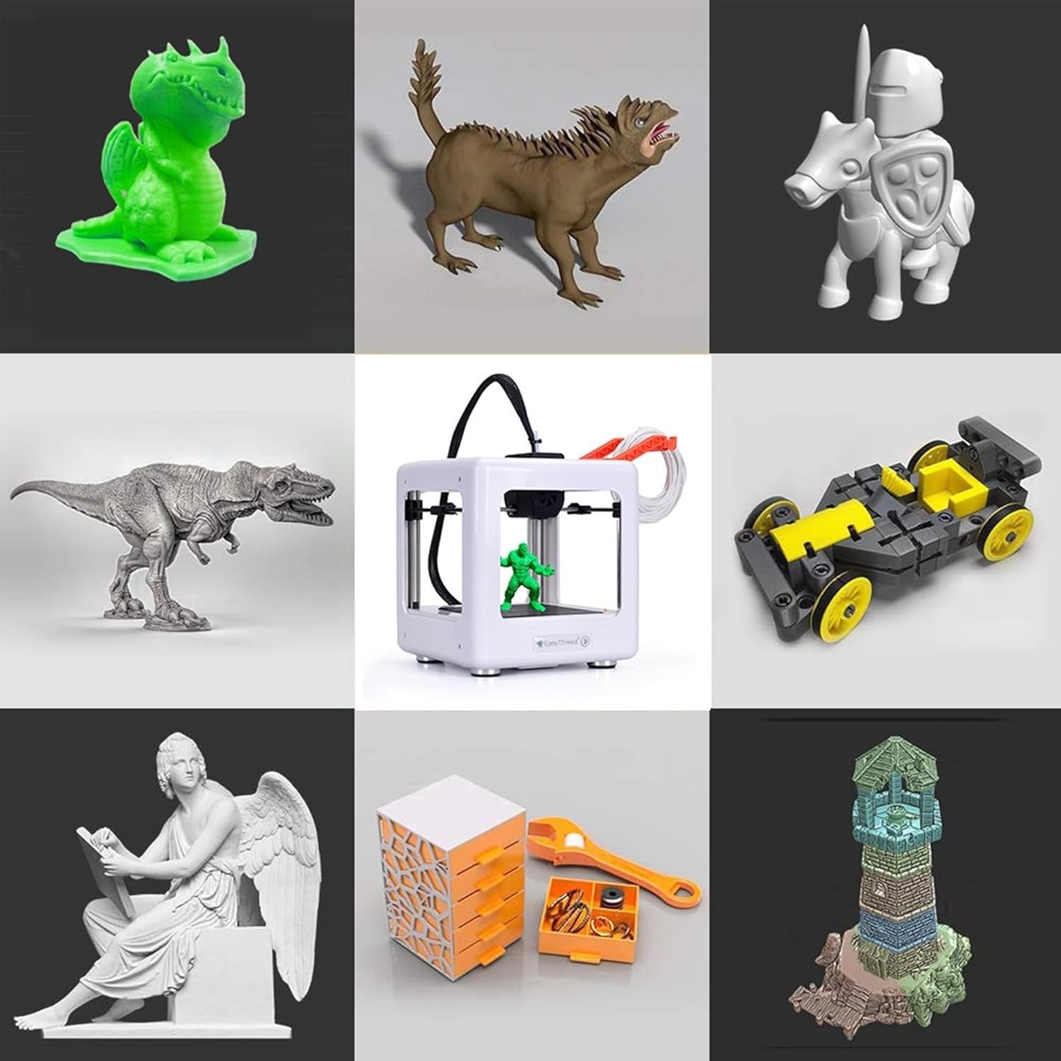 Portable Mini 3D Printer 230°C Nozzle Magnetic Plate Easy Use Desktop