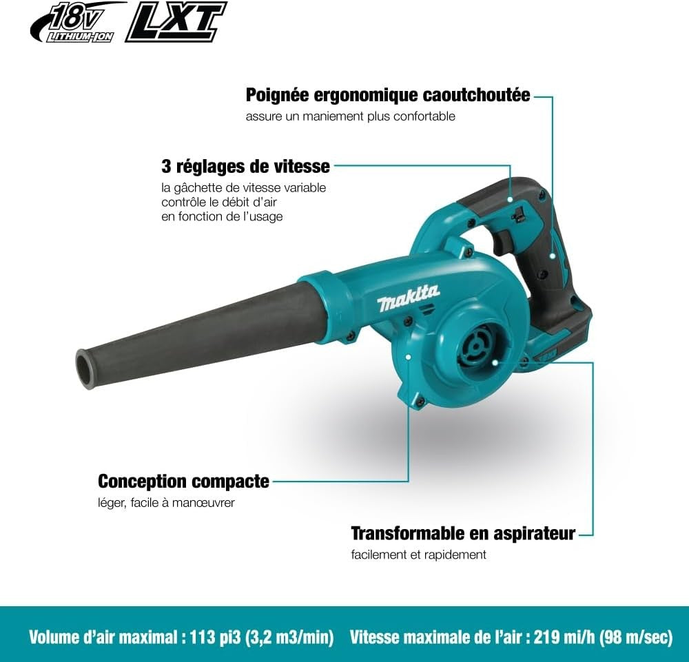 Cordless Leaf Blower 18V Variable Speed Lightweight Garden Patio Cleaner