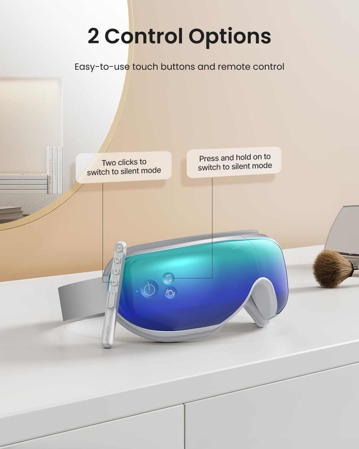 Heated Eye Massager Remote Bluetooth Sleep Mask Dry Eye Relief