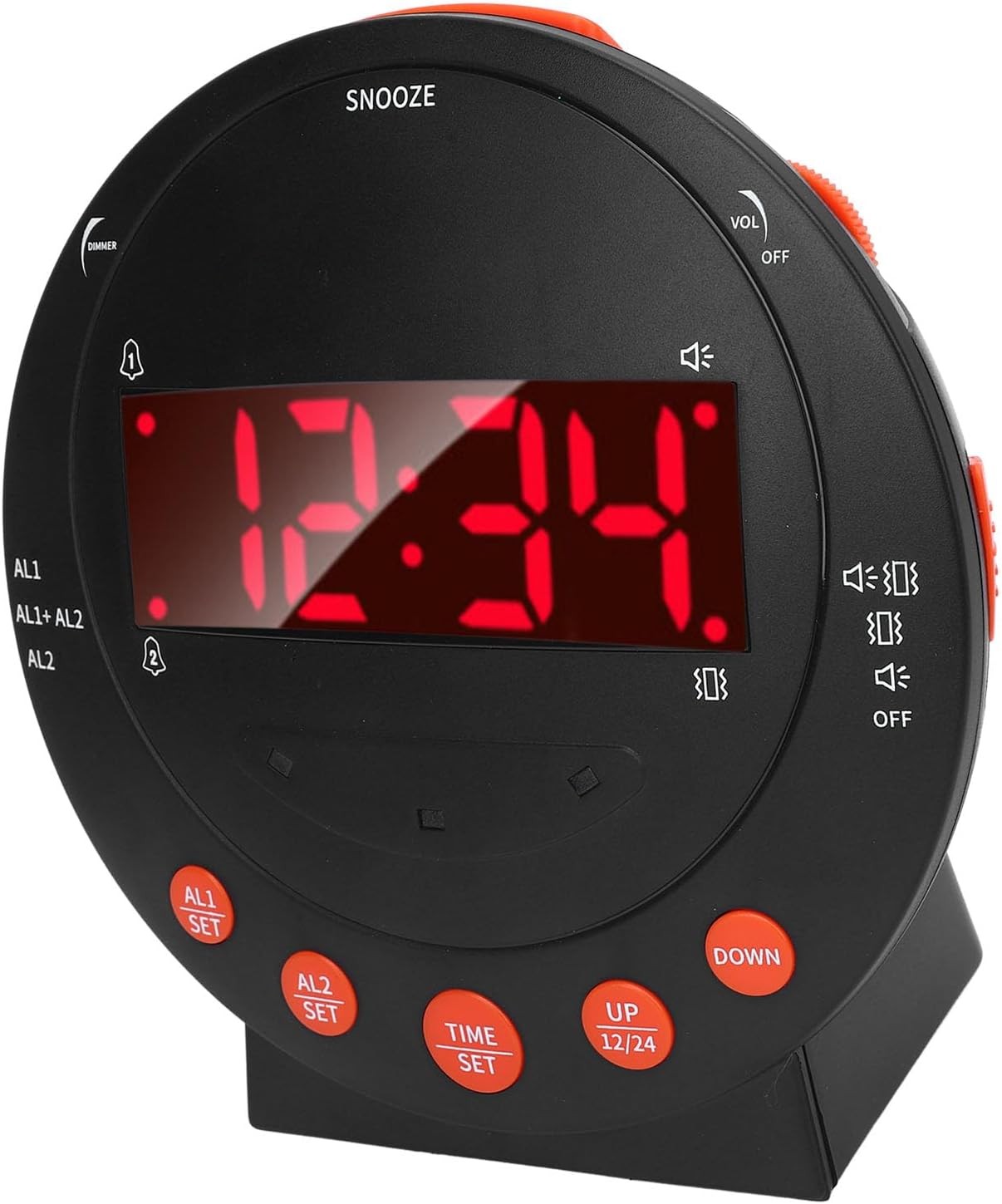 Extra Loud Alarm Clock with Bed Shaker LED Display for Heavy Sleepers UK Plug