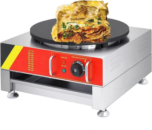 34cm Electric Crepe Maker 3Kw Commercial Non-Stick Pancake Griddle Stainless