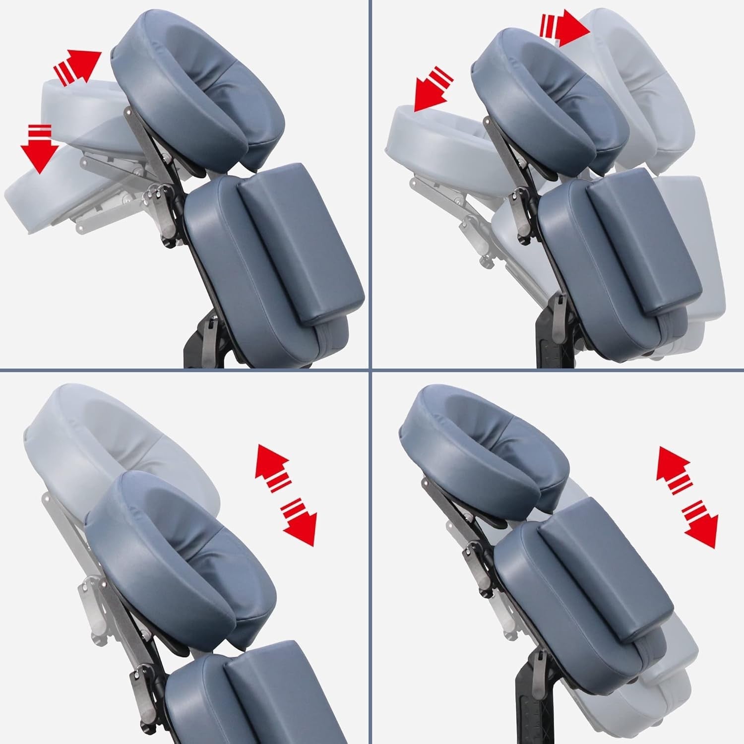 Portable Massage Chair Adjustable Lightweight Aluminum Tattoo Spa Therapy Blue