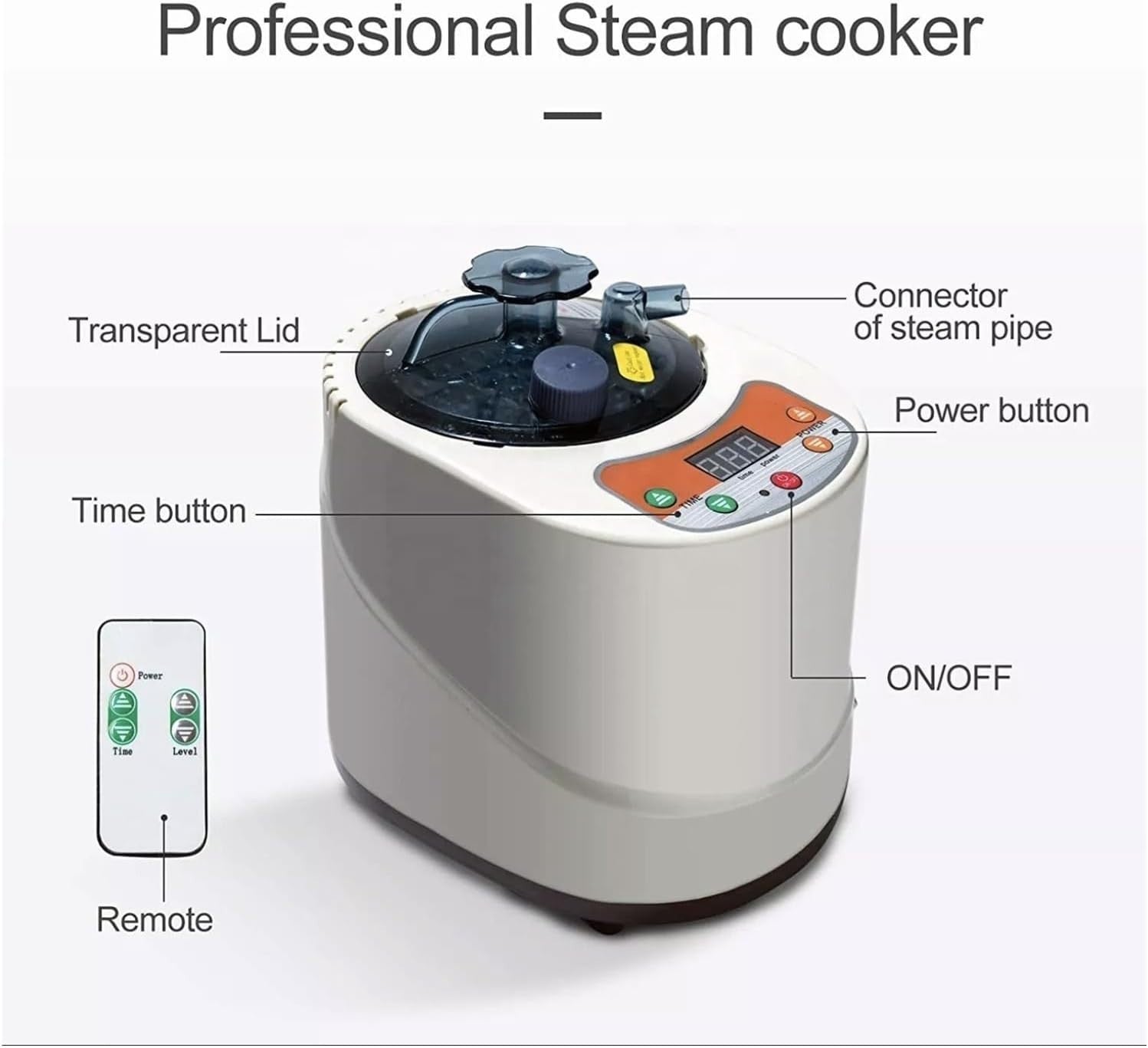 2L Portable Sauna Steam Generator Home Spa Machine Detox Relaxation Remote