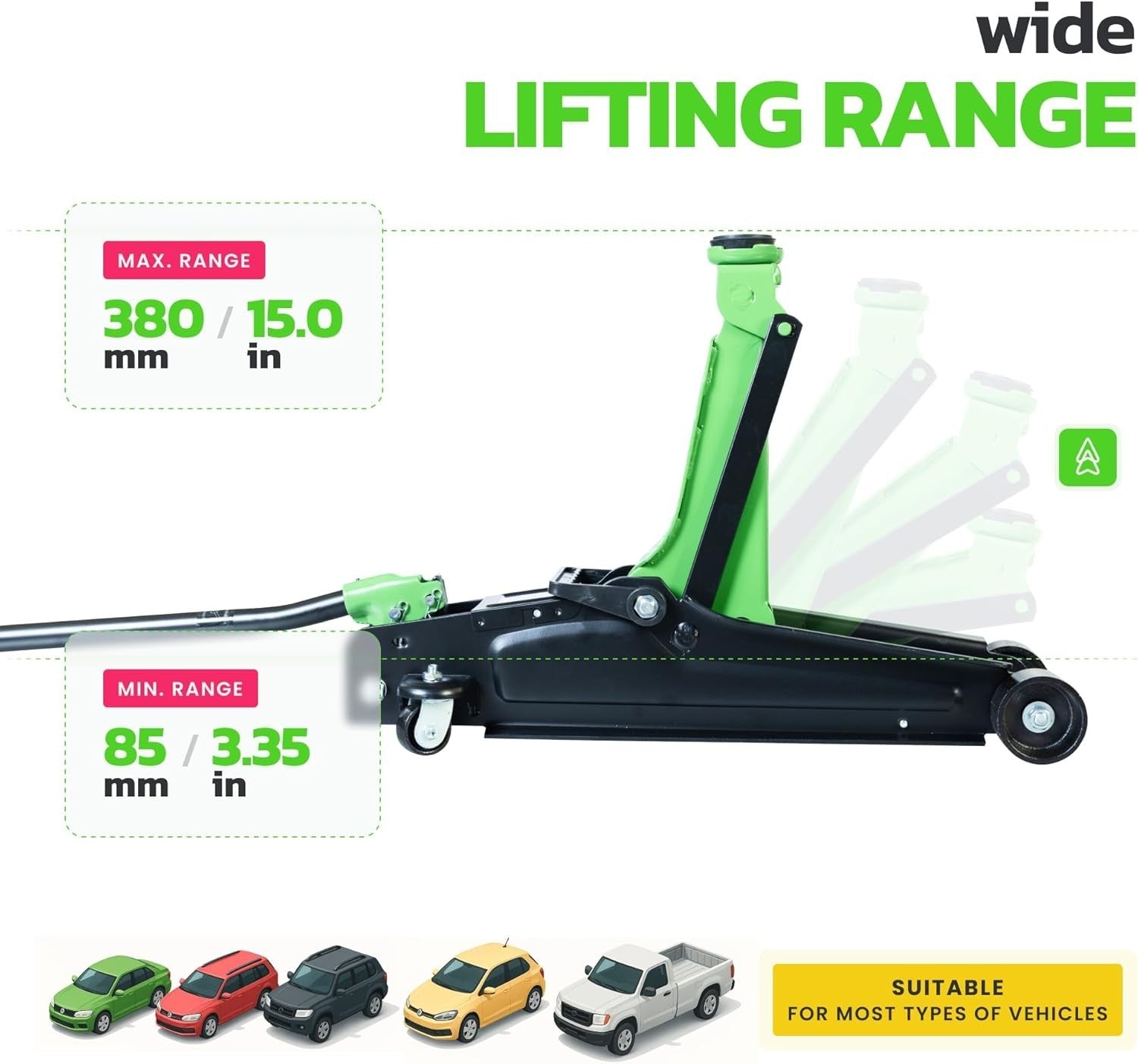2.5 Ton Low Profile Hydraulic Trolley Jack 5500lbs Car SUV Lift Heavy Duty Steel