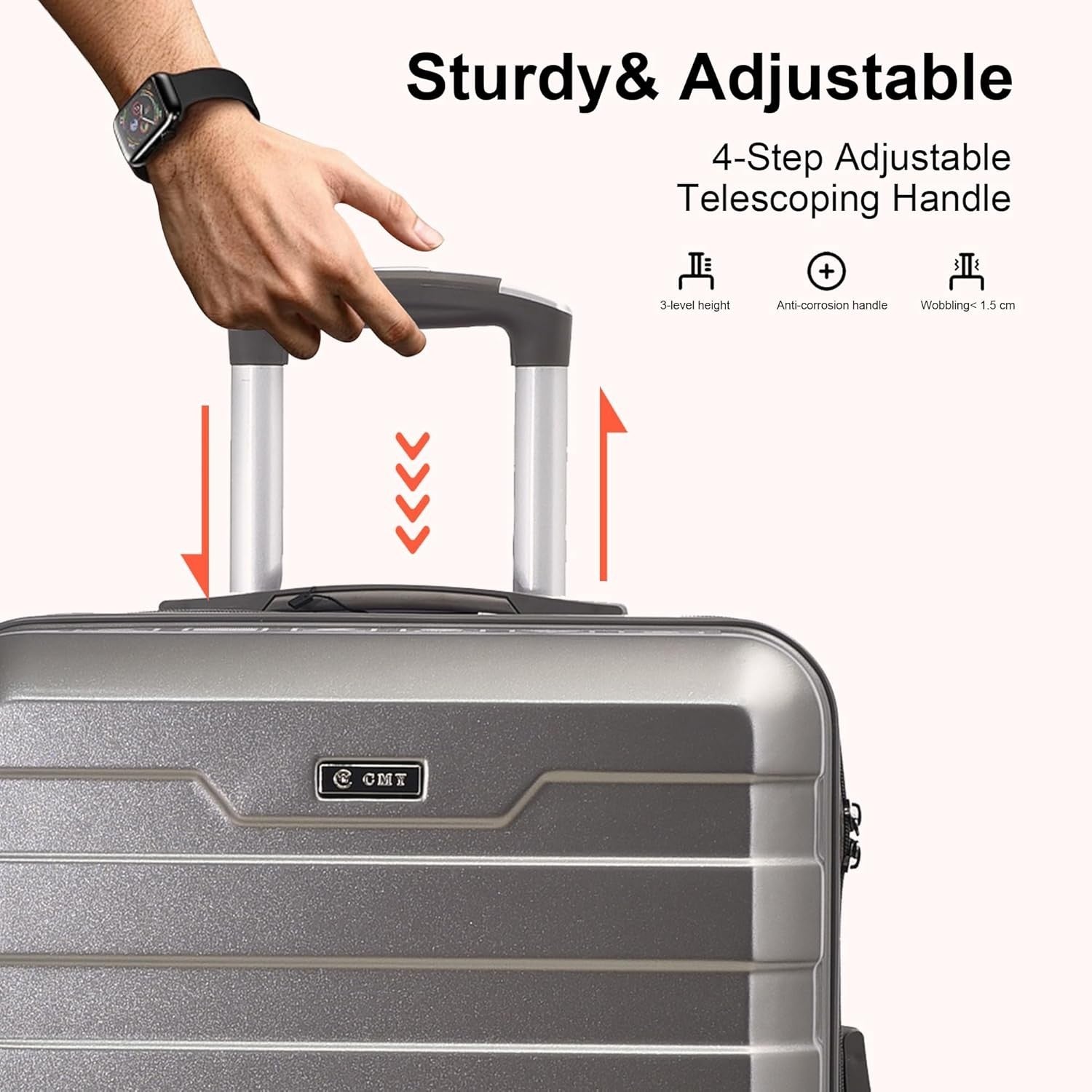 Cabin Carry On Suitcase 20” Lightweight Hard Case TSA Spinner Wheels