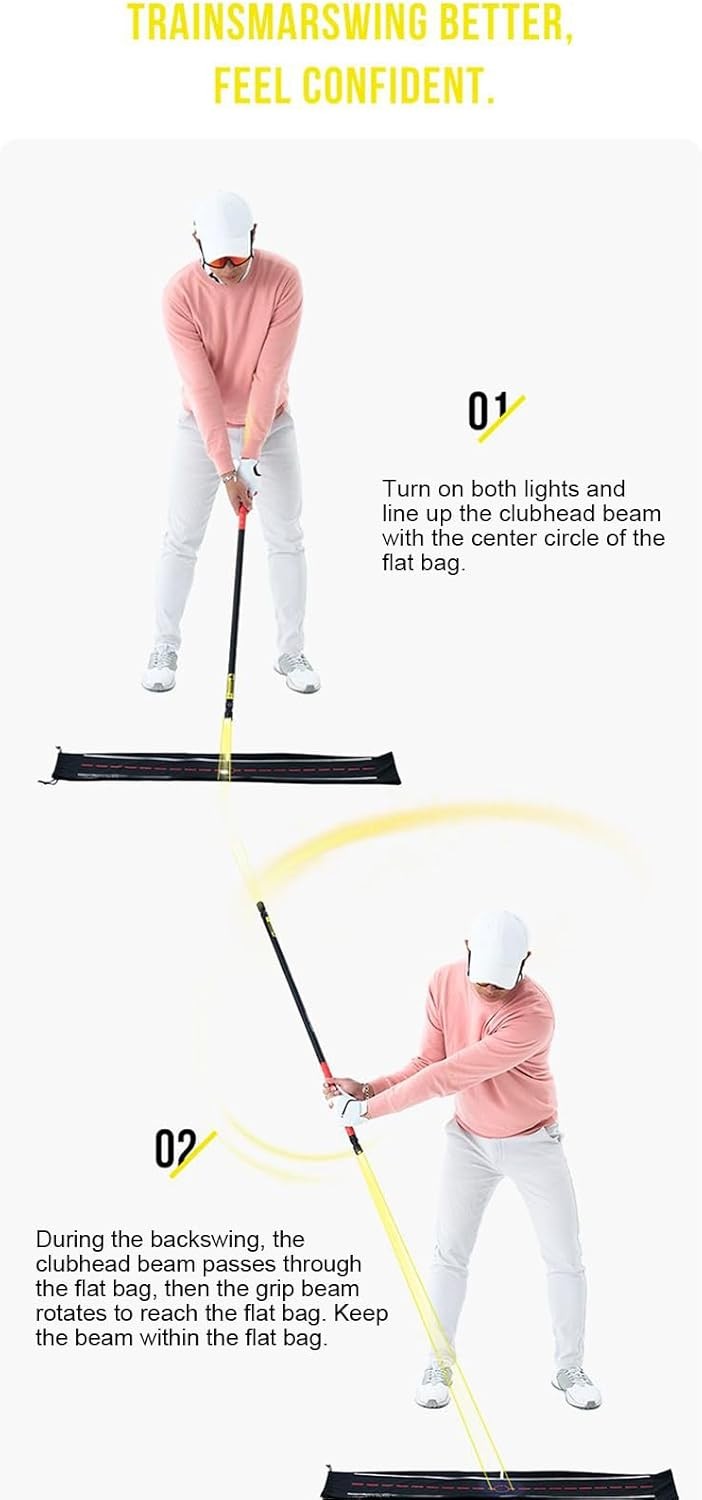 Golf Swing Plane Trainer Mat Alignment Aid Practice Corrector