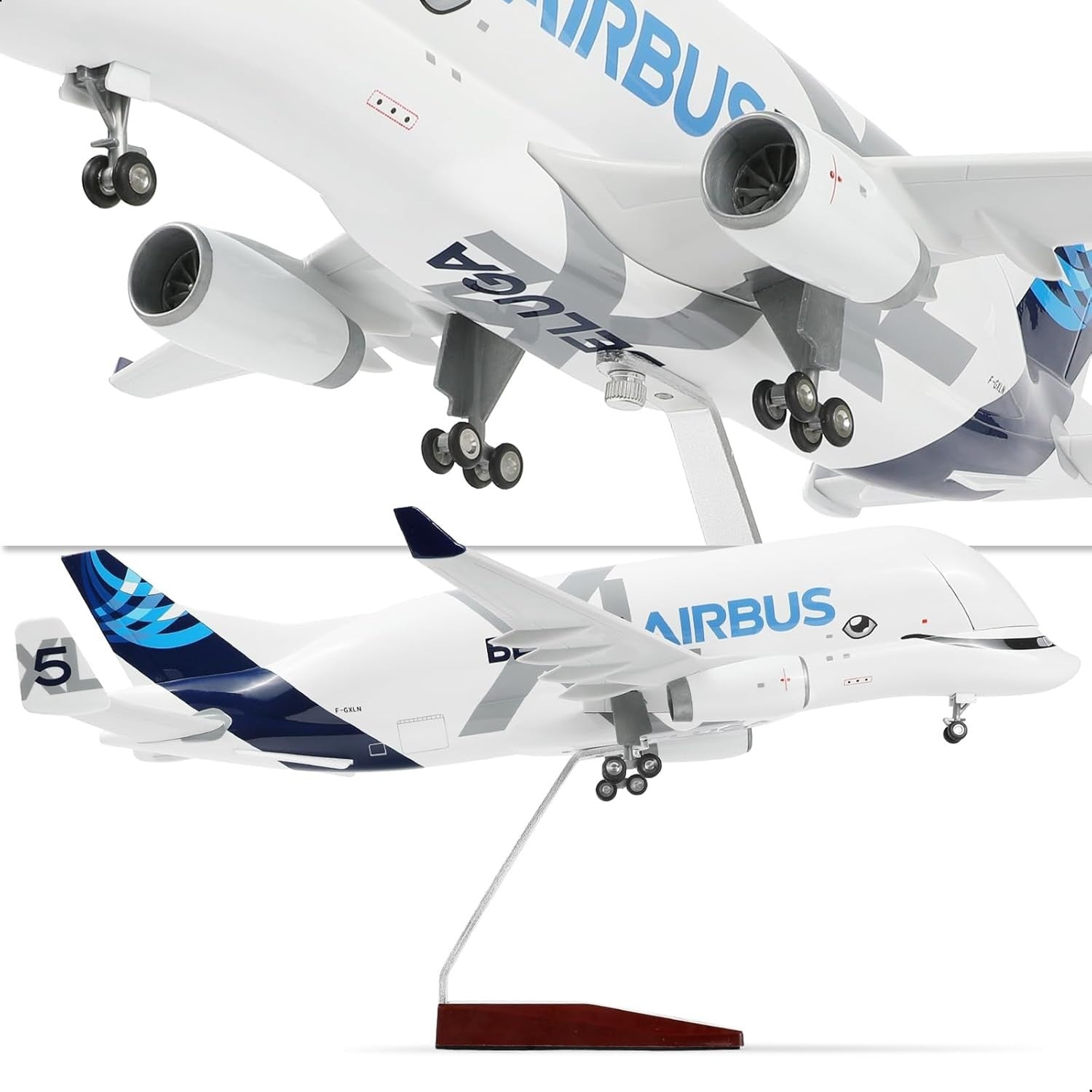 1:150 Diecast A330 Beluga XL Model Plane 16.5" | Display Aircraft w/ Stand