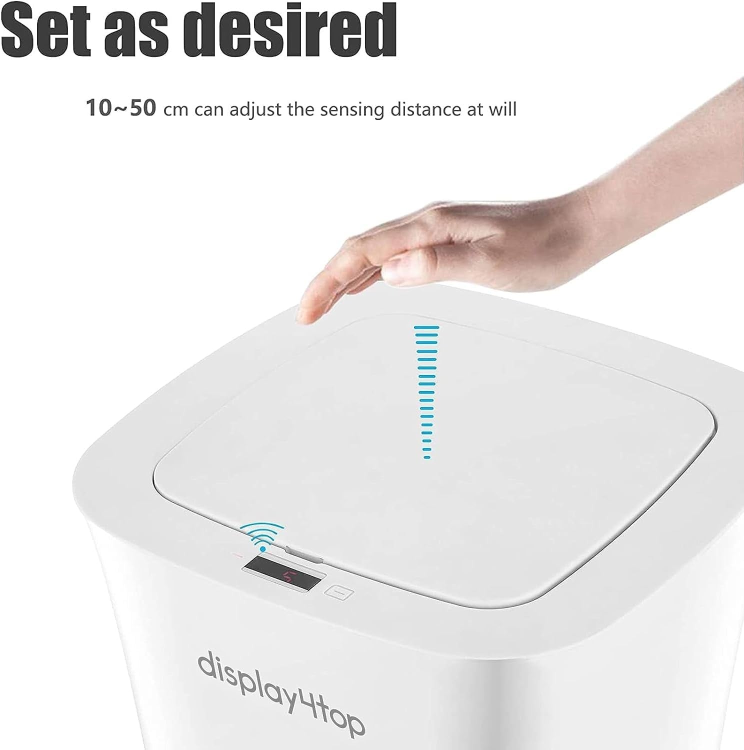 10L Automatic Sensor Bathroom Bin Touchless Waterproof White