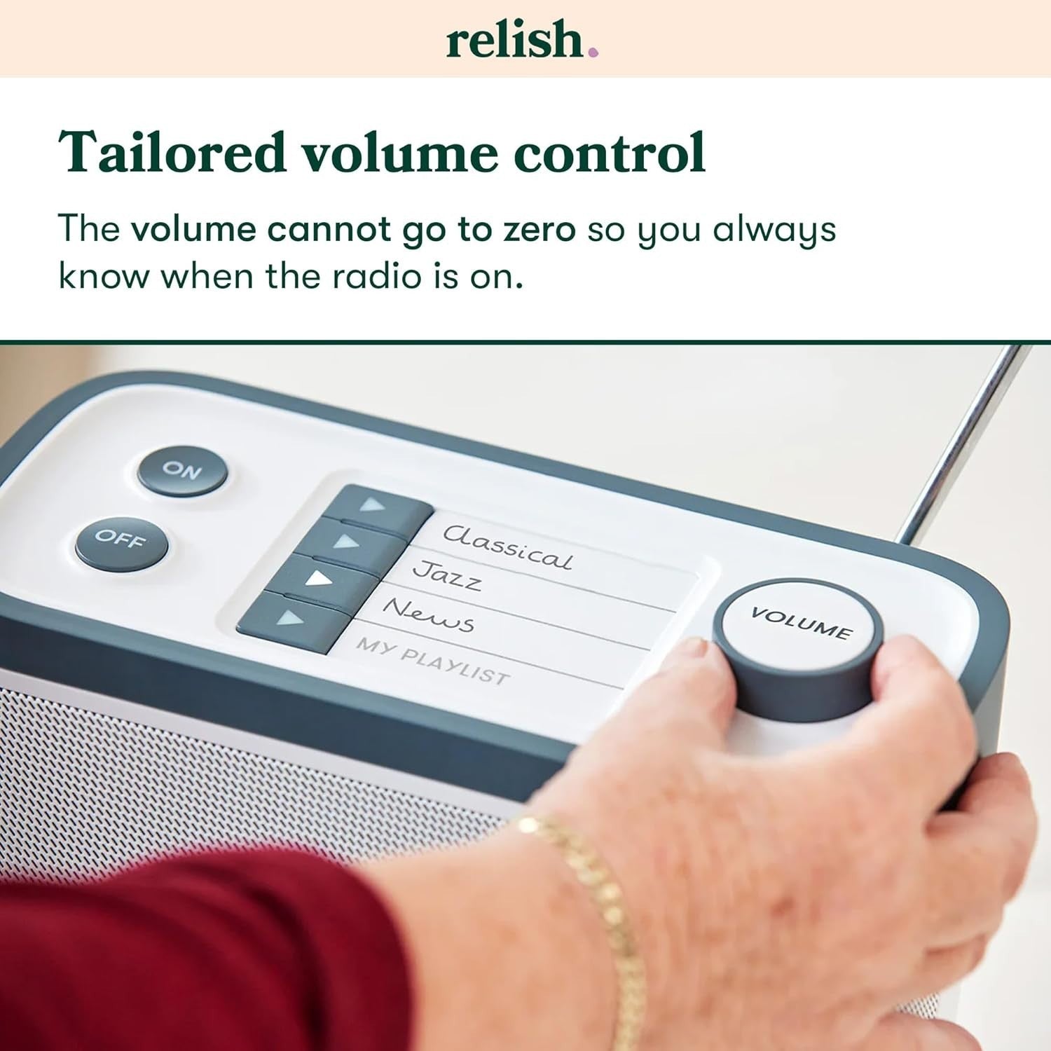 Portable DAB/DAB+/FM Radio MP3 Player Large Buttons Easy Use Seniors