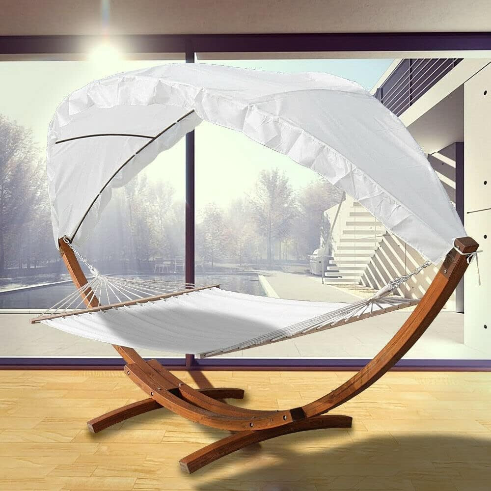 Luxury 2-Person Hammock with Stand & Canopy | Weatherproof Outdoor Bed