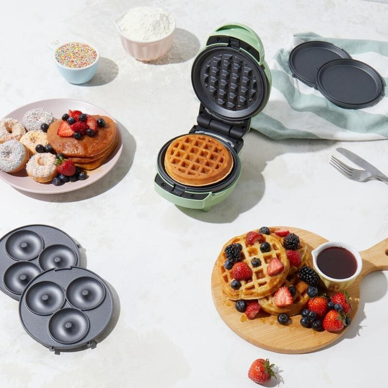 3-in-1 Waffle Doughnut Pancake Maker | Non-Stick, Fast Heat, UK Plug, Giles
